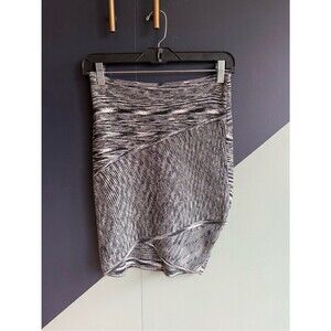 Surface to Air Black/White Knit Triad Mini Skirt, Sz FR36 (US 2-4), EUC, Cotton
